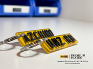 Yellow Number Plate Keyring